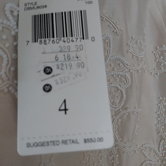 NWT Dana Buchman satin beaded skirt. Size 4. - Picture 3 of 8